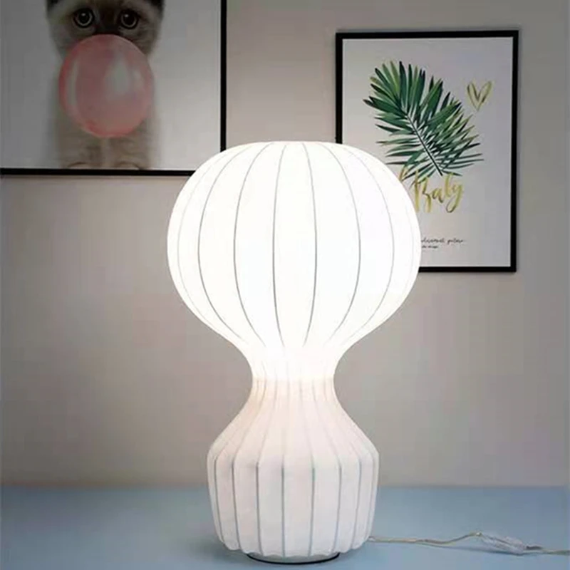 

Nordic Designer Silk Table Lamp For Bar Living Room Bedroom Study Desk Decor Lamp Indoor Home Hot Air Balloon Bedside Light