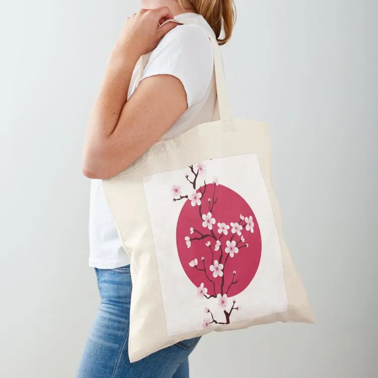 

Japanese Cherry Blossom Sunset Tote Bag Beach bag Woman shopper bag custom bags tote men