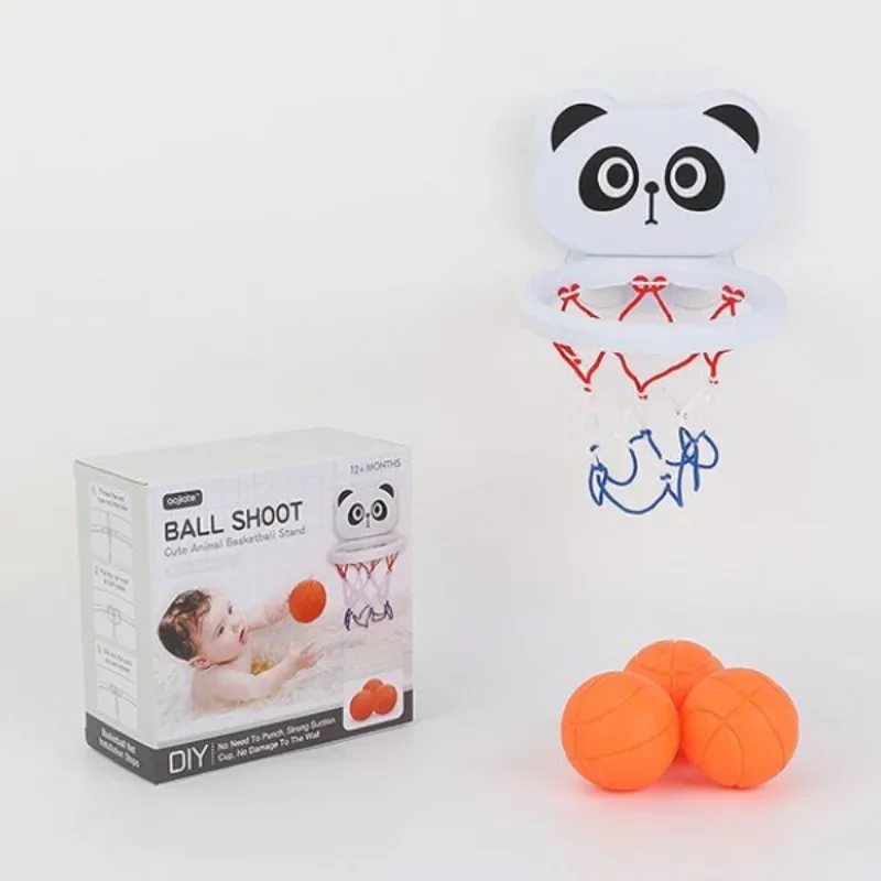 Baby Bath Basketball Hoop Set Suction Cup Backboard with 3 Balls Toddler Water Play Toy for Bathtub Fun Mini Cute Shower Gifts