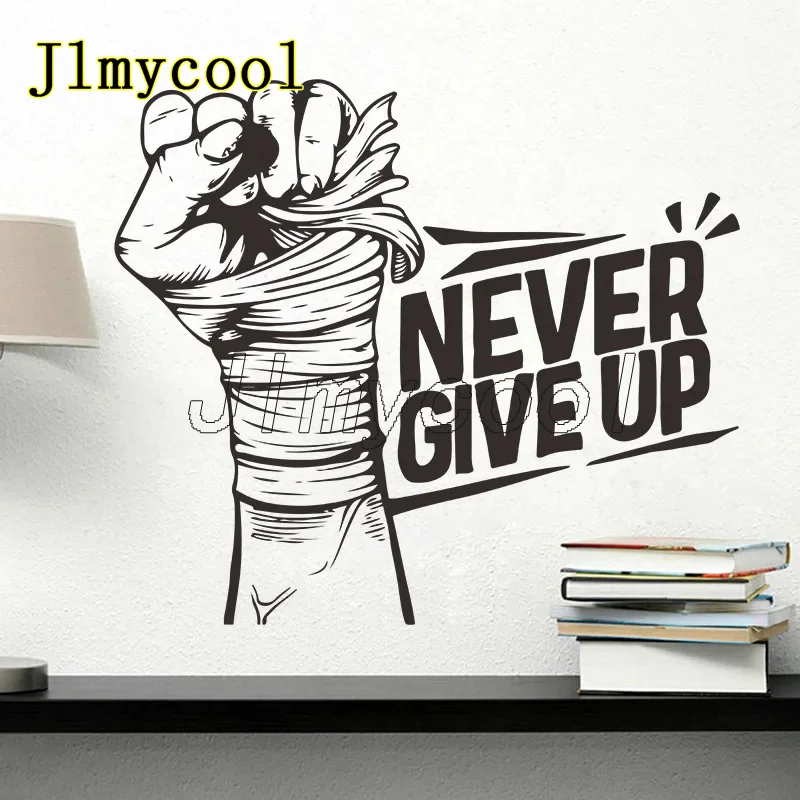

NEVER GIVE UP Inspirational Wall Sticker Bedroom Background For Home Decoration Kids Room Decor Wallpaper Creative Pattern