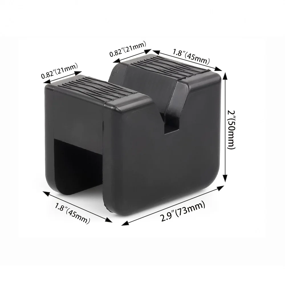 범용 고무 슬롯 잭 패드 잭 리프트 패드 어댑터 도구 어댑터, 2-3 톤 프레임 스탠드 레일용, 2 개