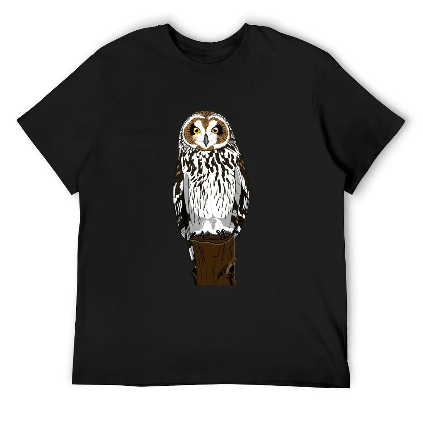 Short-Eared Owl T-Shirt graphic t shirts blue archive Men's t shirts