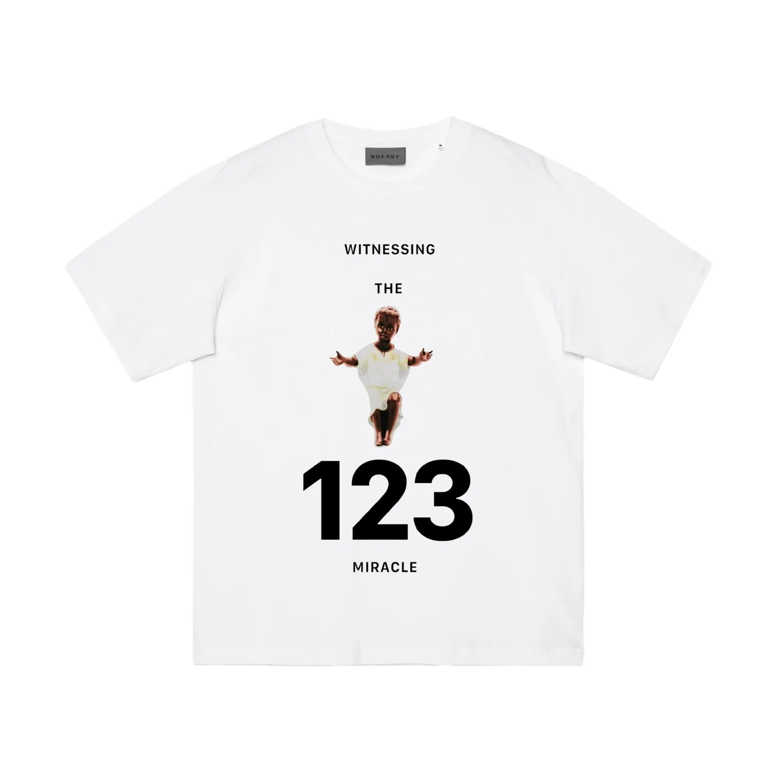 Top Quality RRR123 High Street Angel Print Crew Neck T-Shirt  Unisex Loose Short Sleeve Tee Men's Clothing