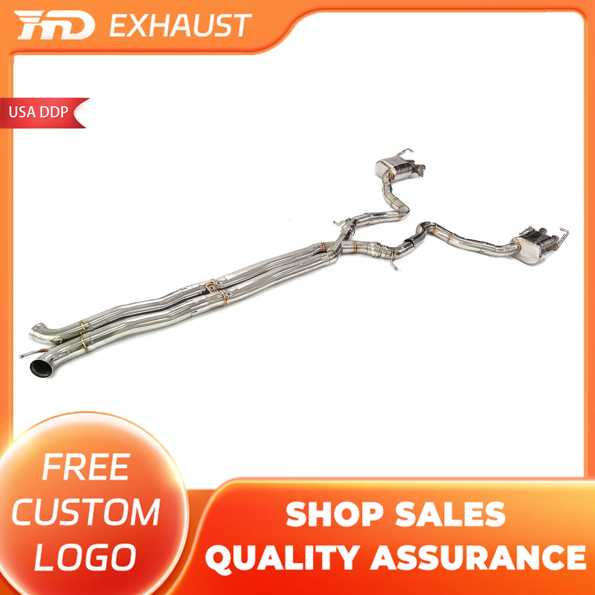 

HMD Exclusive Customization Exhaust for Bentley Continental GT MK3 W12 6.0T With OEM Valve Stainless Steel Catback 70mm Pipe
