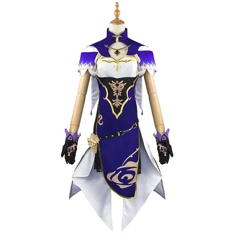 A Game Genshin Impact Lisa Minci Cosplay Costume Lisa Wig The Librarian Sexy Dress Set For Woman Child Halloween Party Costume