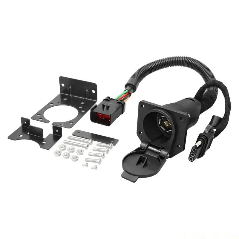 

J0MA Two Function Trailer Adapter 10P To 4+7 Pin Wiring Dust Resistant 56038366AB