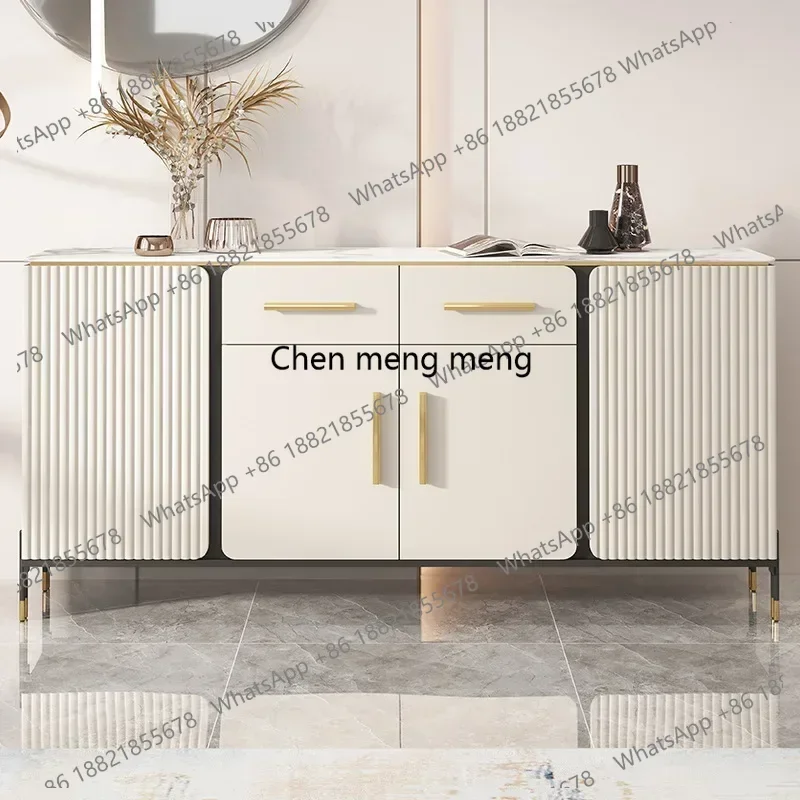 

K153 Italian Style Slate Living Room Cabinets Minimalist Sideboards European Modern Storage Bowl Cabinet Living Room Drawer Furn