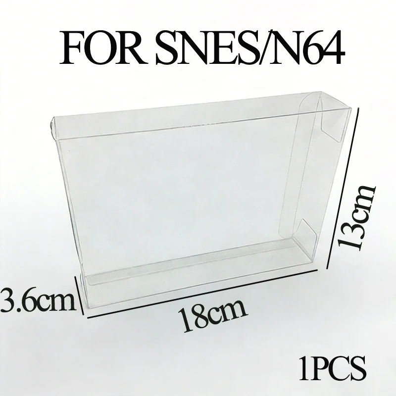 Transparent SNES/N64 CIB Game Box Protective Cover (1–5PCS)