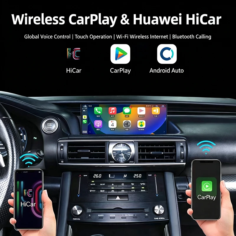 10.25-inch Android Screen Multimedia Player for Lexus IS RC 200 250 300 350 2013-2017, with CarPlay and Keeps the Original OEM