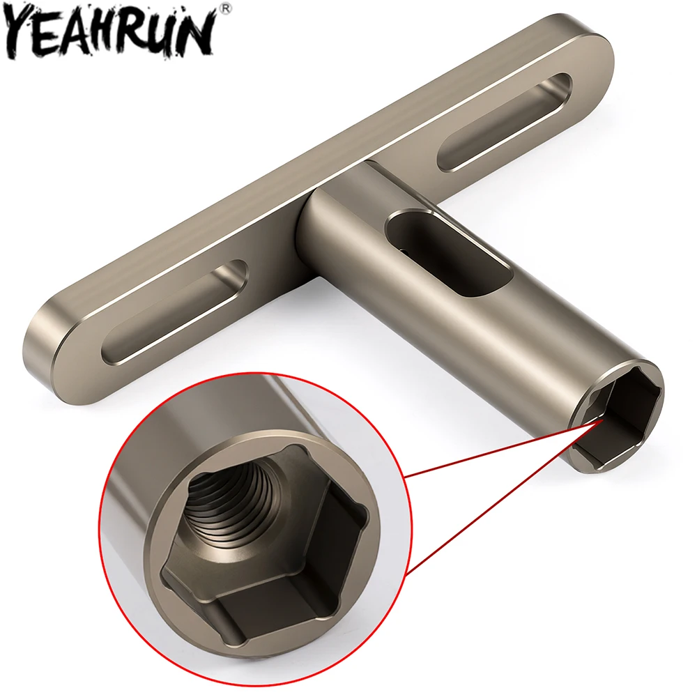 YEAHRUN Alu Alloy 3mm Dog Bones Pin Replace Tool 17mm Hex Socket for RC Car Model Upgrade Parts