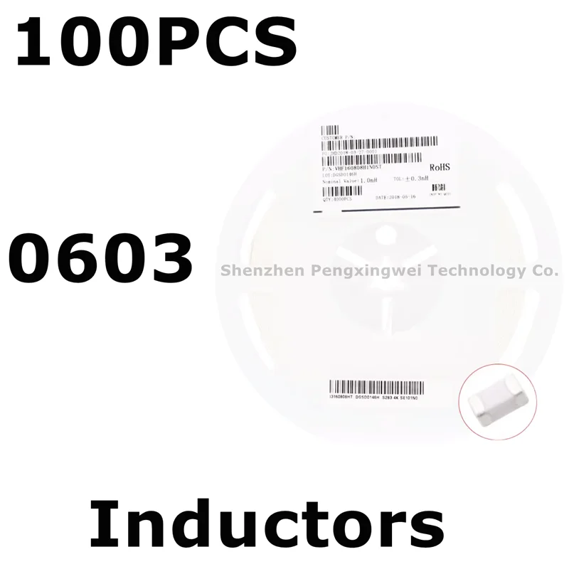 

100pcs SMD Inductor 0603 ±5% Chip Inductors 220NH 270NH 330NH 390MH 470MH 560MH 680NH 820NH 1UH 1.2UH 1.5UH 1.8UH 2.2UH 2.7UH