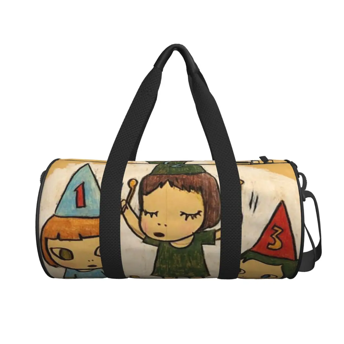 

Funny Yoshitomo Nara Large Duffle Gym Bag Waterproof Duffle Travel Bags Handbags Fitness bag