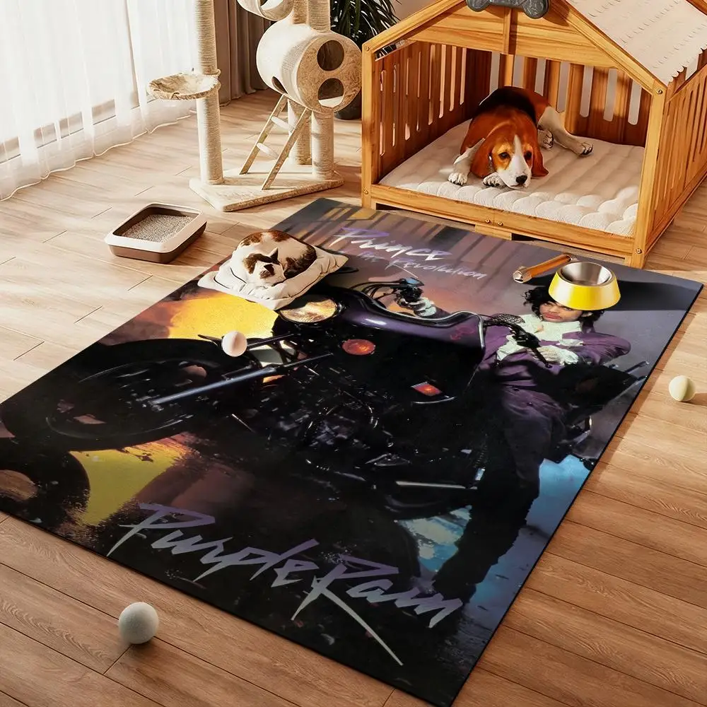 

P-Princes purple rain cool Floor Mat Diatom Bath Mat Absorbent Quick Dry Non-Slip TPR Backing Soft Plush Draining Rugs