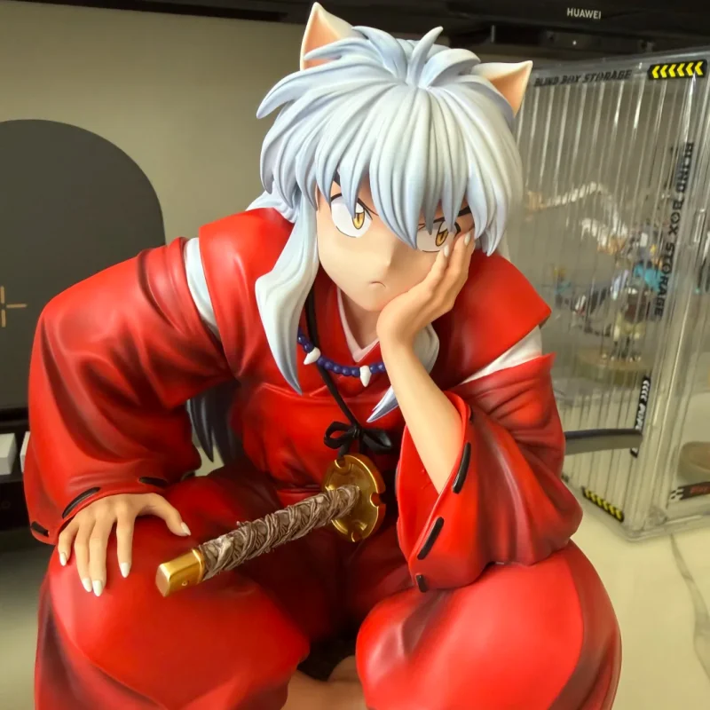 Exorcism Studio × Mimo Studio Inuyasha Resting Chin Gk Statue 20cm 1/6 Scale Pu Resin Figure Collectible Model Desktop Ornament