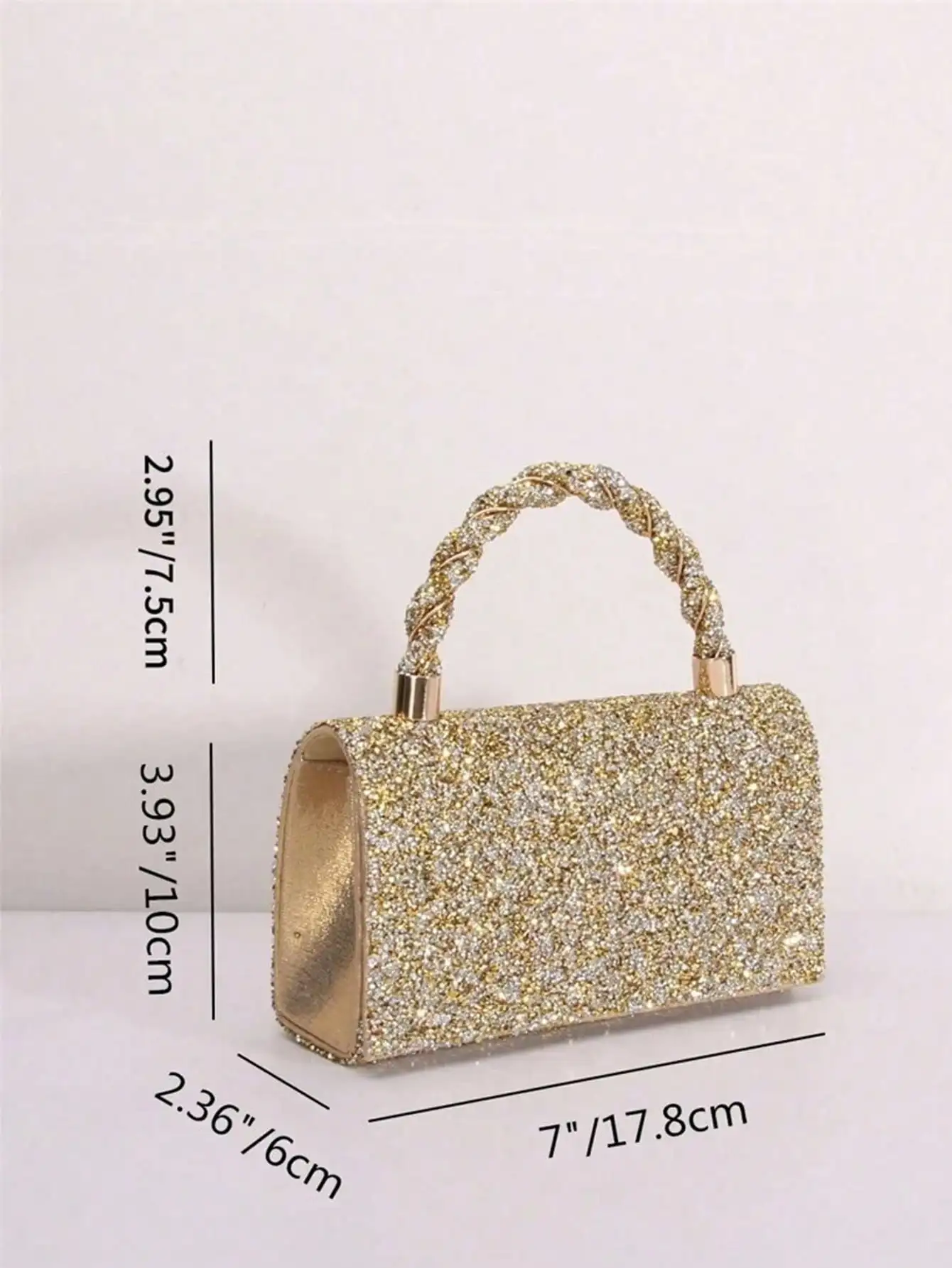 حقيبة يد ديكور من حجر الراين اللامع: حقيبة سهرة أنيقة ورائعة، مثالية للحفلات/الزفاف/الحفلة الراقصة والهدايا النسائية