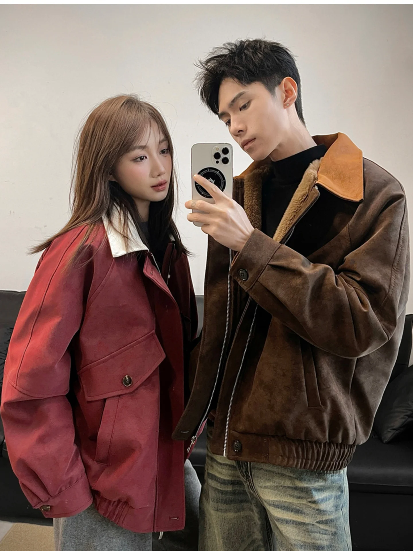 

Мужская зимняя парка из овчины с бархатной подкладкой, утепленная, повседневная, свободного кроя, хлопковая одежда для молодежи, эксклюзивно онлайн