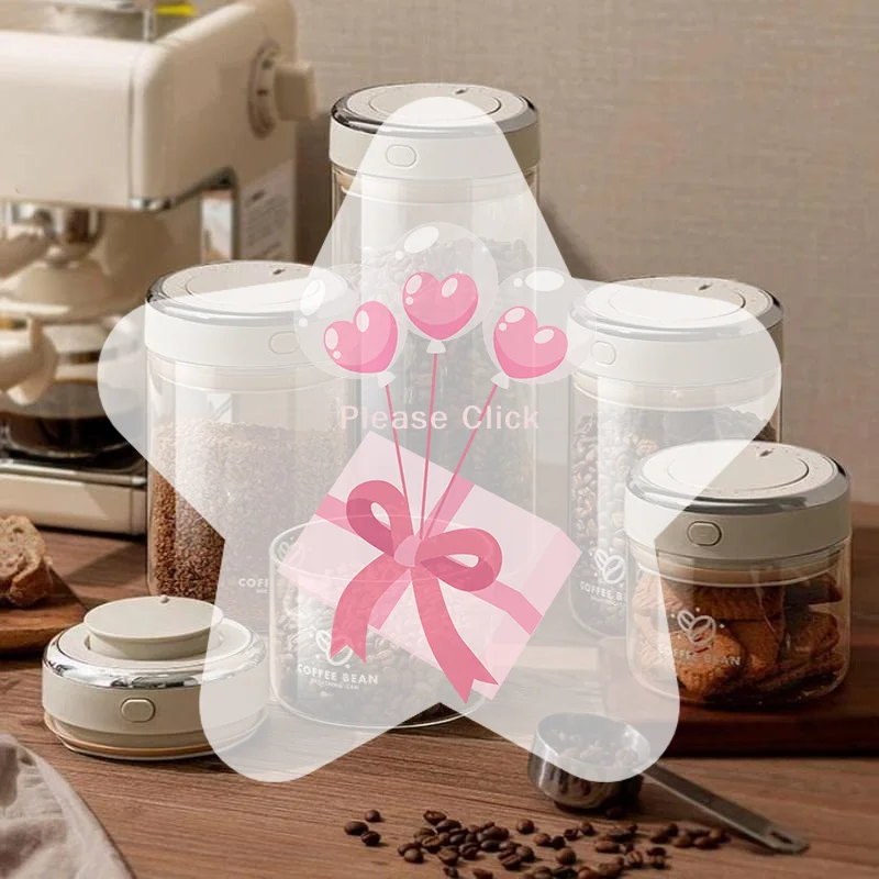 1Pcs Vacuum Coffee Bean Sealed Jar With Date Tracker And Waking Bean Valve