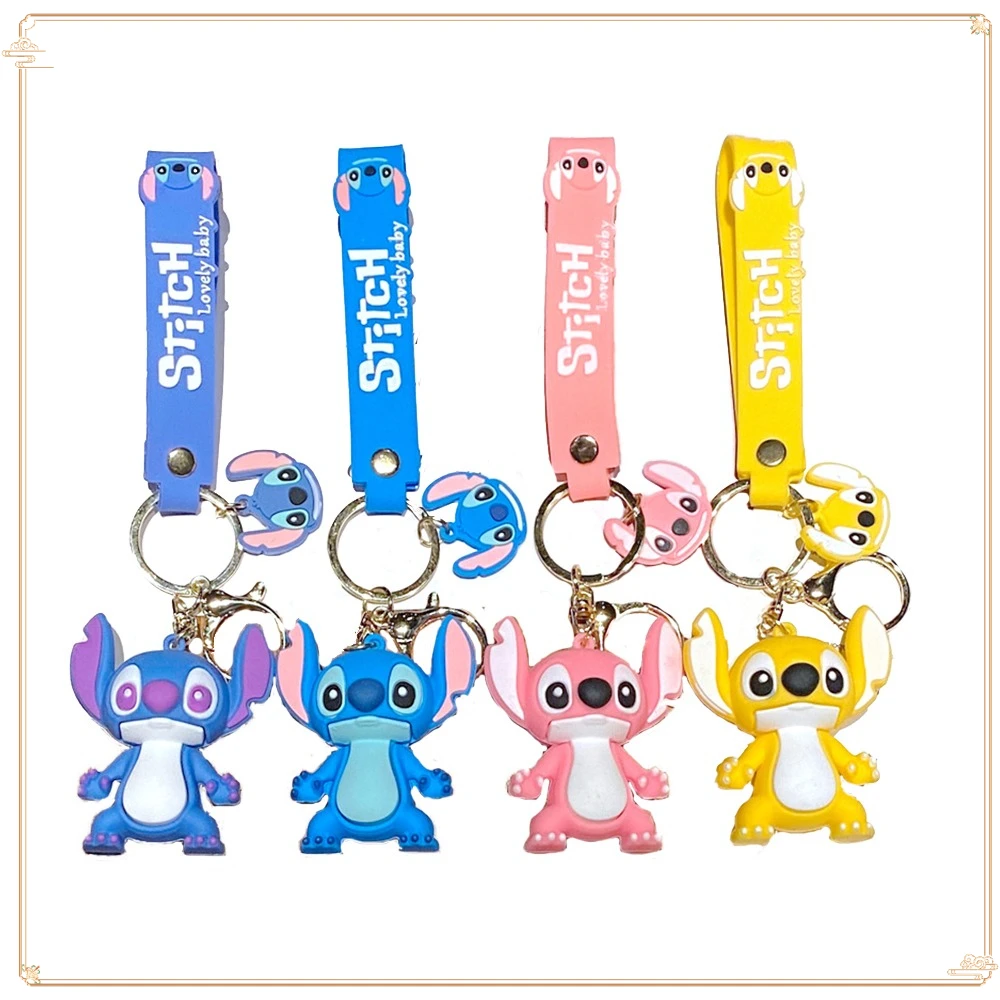 الكلاسيكية ديزني الكرتون غرزة جديدة تنوعا المفاتيح لطيف دمية نموذج قلادة عيد الميلاد الأطفال المفضلة على ظهره شنقا هدية #1