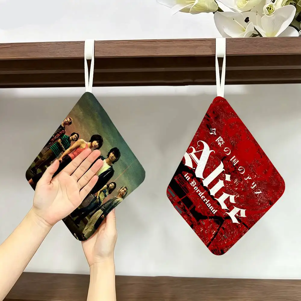 Hot TV Alice In Borderland Household Hanging Towel, Polyester Cotton Hand Wiping Towel, Sturdy for Bathroom Bedroom