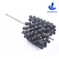 Garhgi Brush φ3.14“ (80mm) Flexible Cylinder Honing Brush Tool 320 Grit Silicon Carbide Abrasive Ball Spheres for Deburring