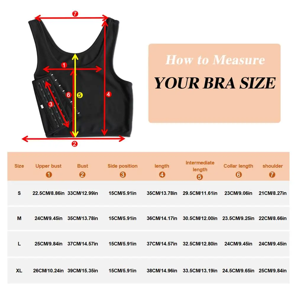 Women Chest Binder breathable Sportwear Trans Crop Flat Breast Binder Les Corset Stretch Body Shaping Buckle Tomboy Bra Tank images - 6