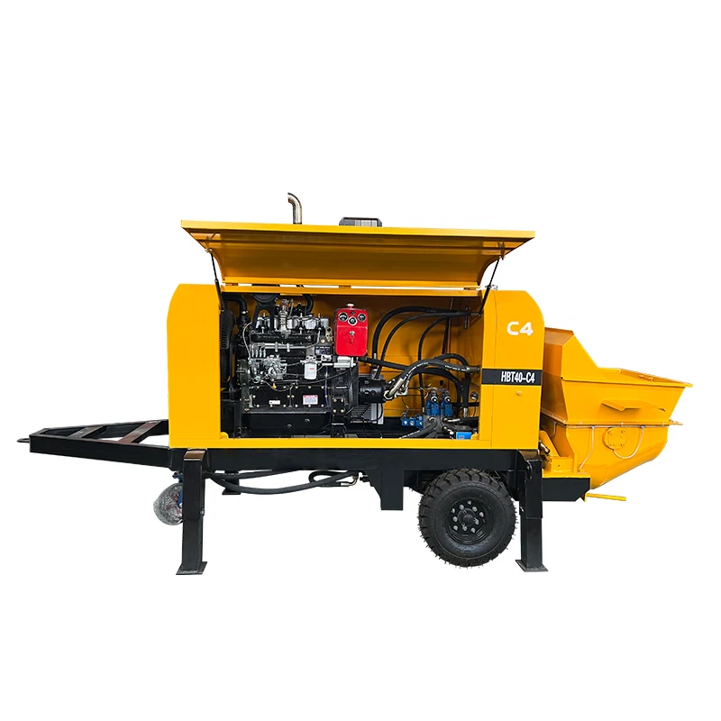 For Concrete Pump Machine CE Diesel Engine Mini Small Truck Concrete Mixer With Pump