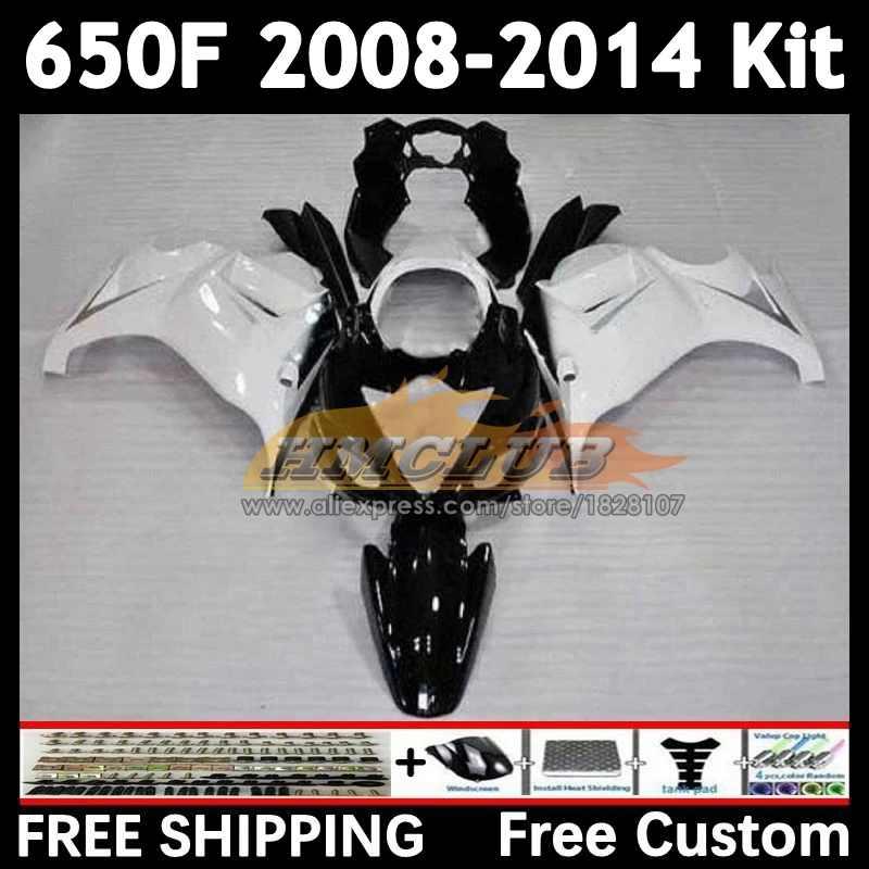 Body For SUZUKI GSXF 650 CC white black GSX650F 2008 2009 2010 2011 2012 2013 2014 23No.49 GSXF650 08 09 10 11 12 13 14 Fairing