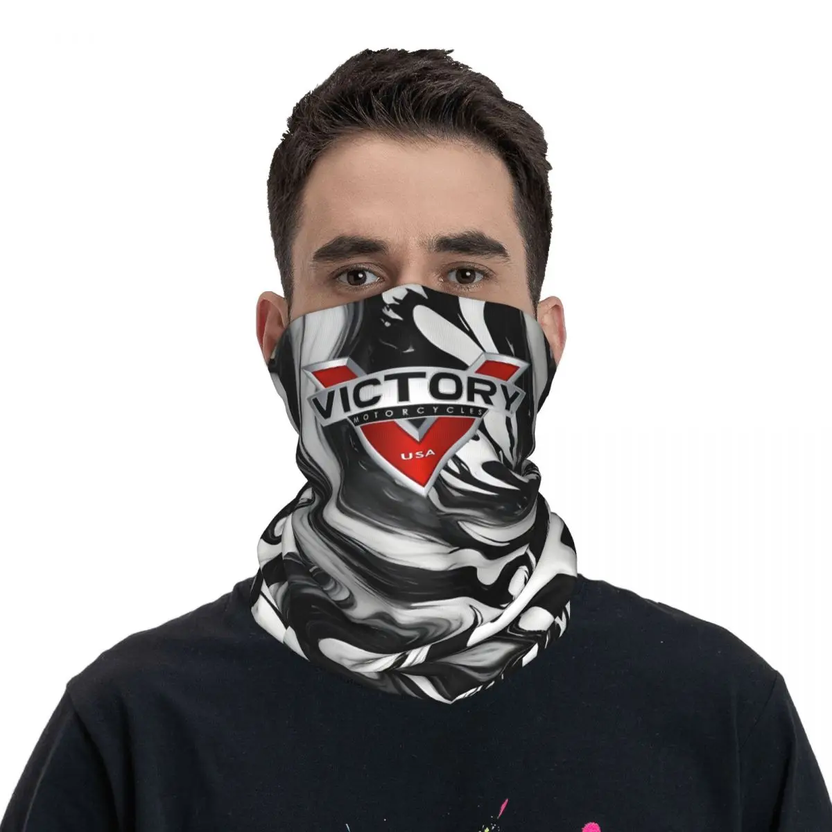 Victory Motorcycle Bandana Neck Cover Printed Motorcycle Club Victory high ball Face Scarf Multi-use Cycling Riding Unisex Adult