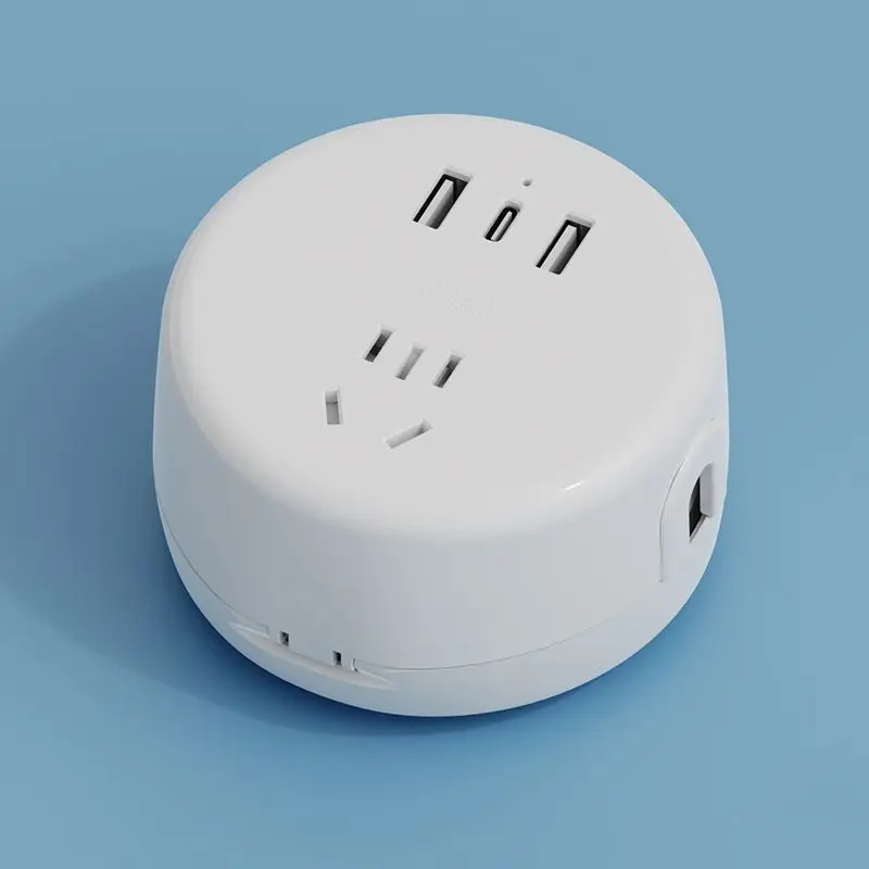 

Storage socket Travel storage socket, five-hole dual USB socket Compatible with type-c fast charging socket