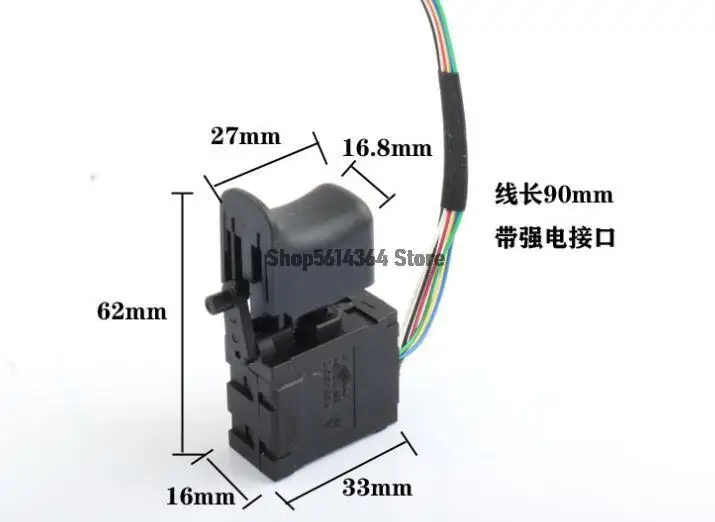 

Cordless Drill Switch Speed Control Electric Drill 6 Wires Trigger Switch for Lithium Battery