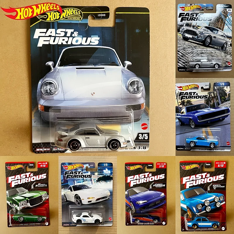 

Hot Wheels Fast & Furious Premium Alloy Diecast Car Metal Base Rubber Tire HNW46 GBW75 Collectible Model For Vehicle Collectors