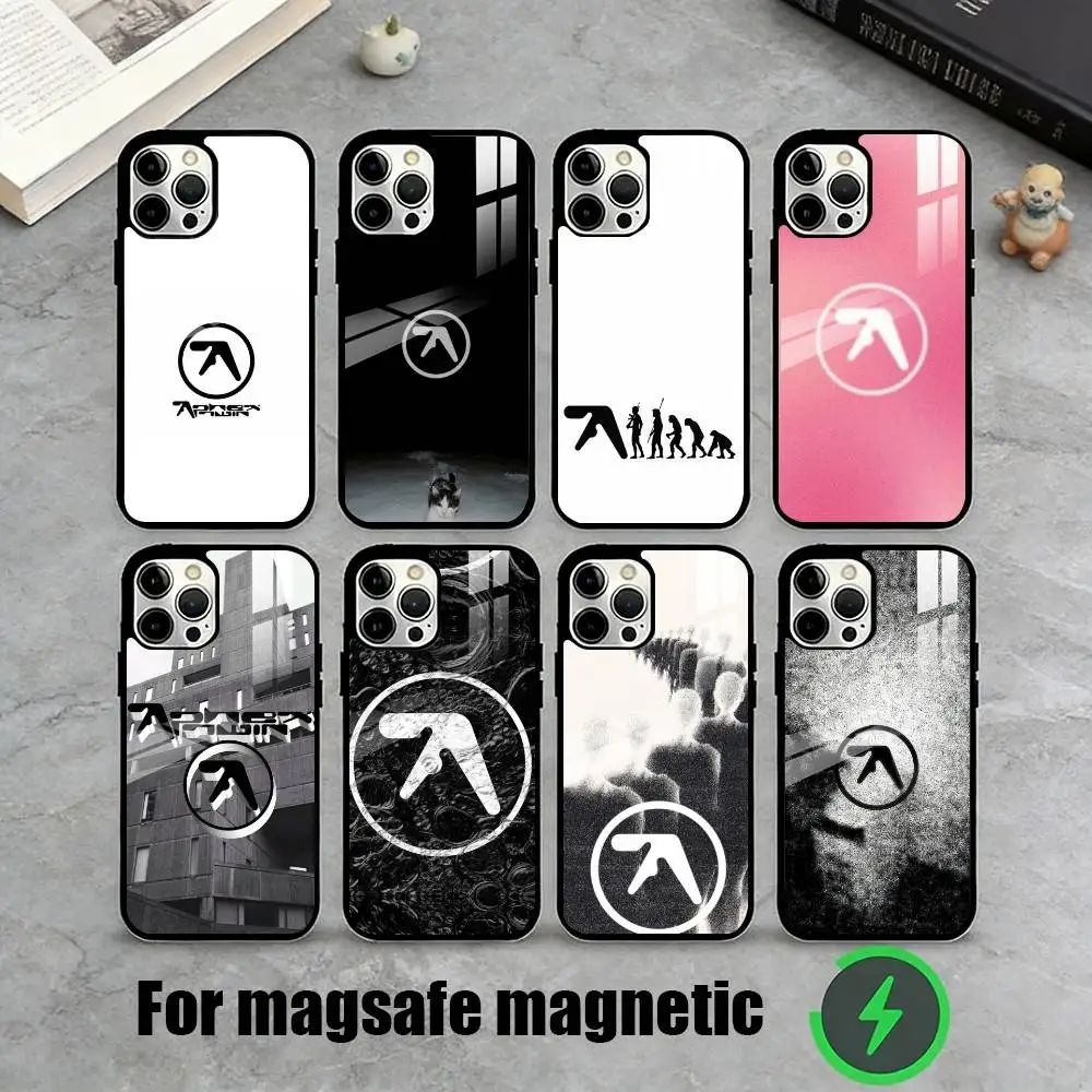 

A-Aphex Twin Logo Art Phone Case For iPhone17,16,15,14,13,12,11 Plus,Pro Magnetic with Magsafe Wireless Charging