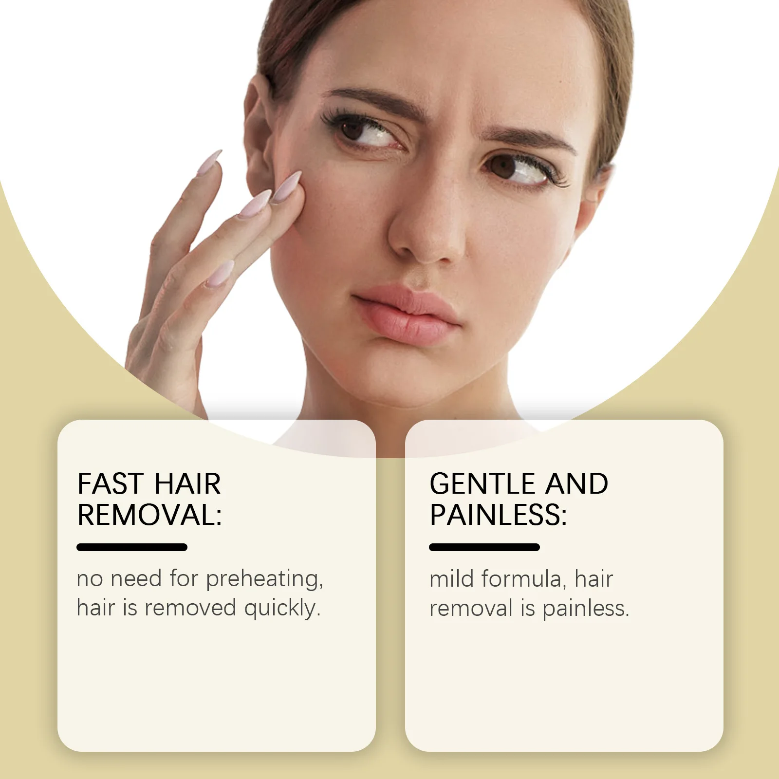 إزالة شعر الوجه ورق شمع الحاجب العلوي الشفاه أصابع الخدين اللحية الإبط غير مؤلم المهنية الجسم مزيل الشعر مسح مجموعة ملصقات