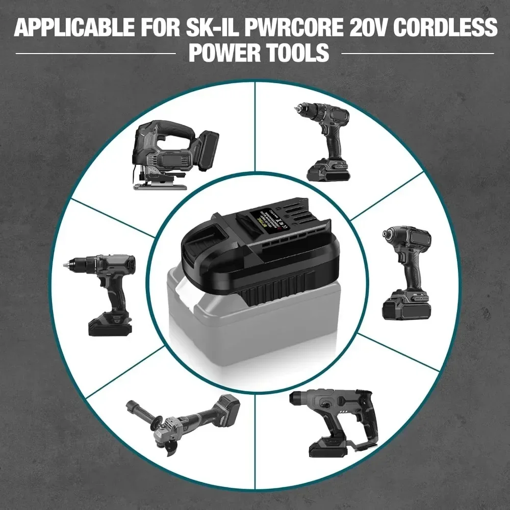 MT18SKL Battery Converter Adapter Convert for Makita 18V Li-ion Batteries Into Batteries for SKIL 20V Li-ion Cordless Power Tool