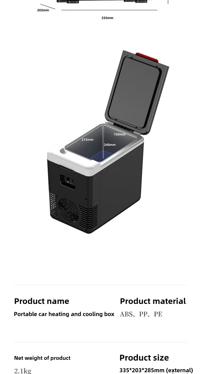 سيارة ثلاجة ساخنة وباردة 10L ثلاجة محمولة 12 فولت 220 فولت التخييم في الهواء الطلق الثلاجة الأساسية الأجهزة المنزلية