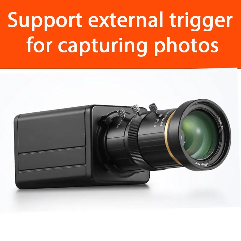 Cámara con obturador Global USB, lente CS Varifocal de 5MP, Zoom 10X de 5-50mm, cámara web Industrial de alta velocidad de 60fps para objetos móviles