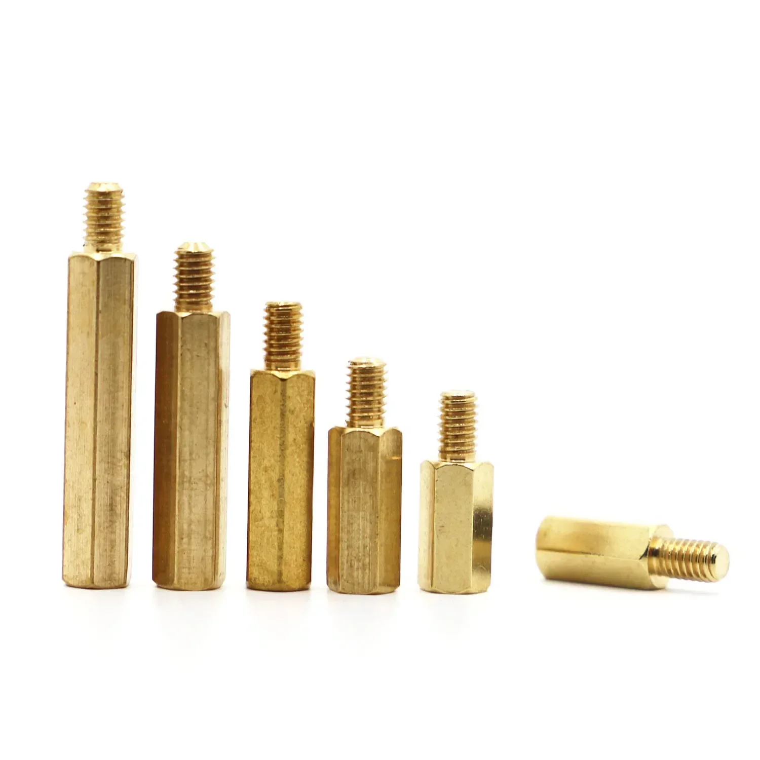 10PCS Brass Pillars Standoff Circuit Spacer PCB Board Nut Screws Hex Round Single Cylinder Hexagon Pillar M2.5 M3 M4