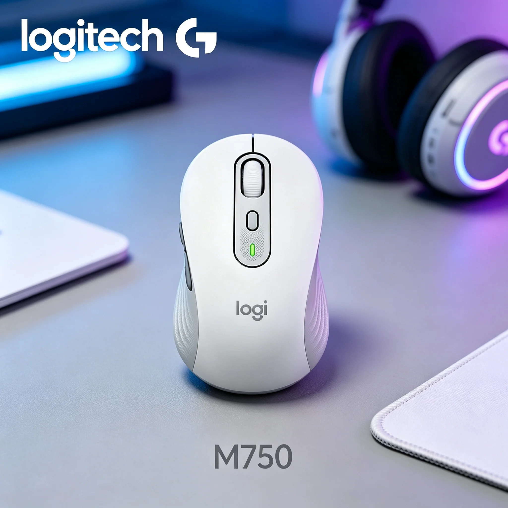 Logitech M750 Intelligent Sleep Wireless Mice Auto‑Sleep To Conserve Battery When Idle For Office Daily Use