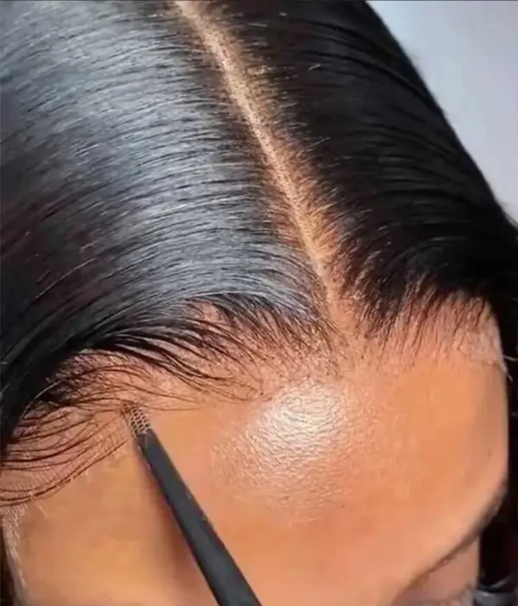 40 Inch Straight Human Hair Wig HD Lace Frontal Pre-Plucked 13x4 Glueless Pre-Cut 250% Density for Swift Installation
