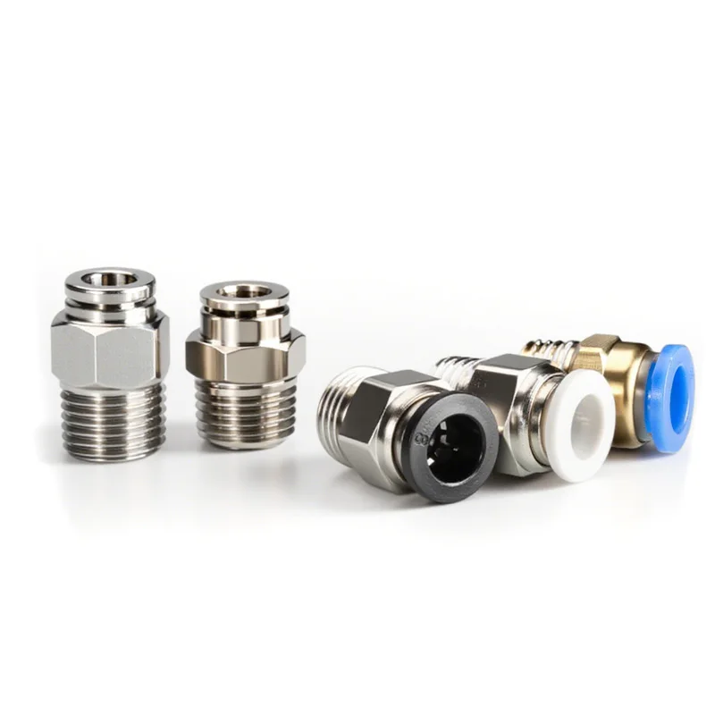 

Тонкий белый пневматический разъем, быстрая заглушка, воздушная труба PC4 6, 8, 10, 12, 16-01 02 03 04 M5, прямой через