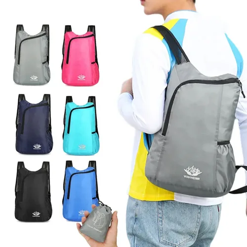 Imagen 1 del producto Mochila ligera Unisex de 20L para exteriores, portátil, plegable, para mujeres y hombres, para acampar, senderismo, viajes, mochila de ocio, bolsa deportiva impermeable