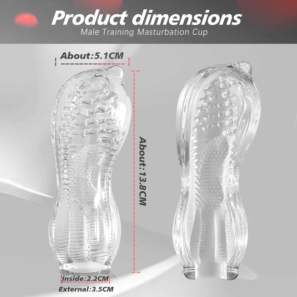 Male masturbation soft rubber transparent vaginal massage airplane cup portable hidden male tool manual trainer adult sex toy - view 6