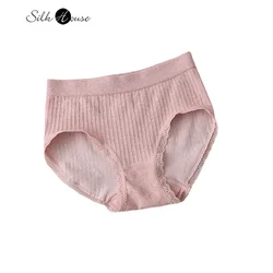 2023 Autumn Women's Fashion Sexy New Natural Mulberry Silk Seamless Japanese Lace Comfortable Cotton Underwear