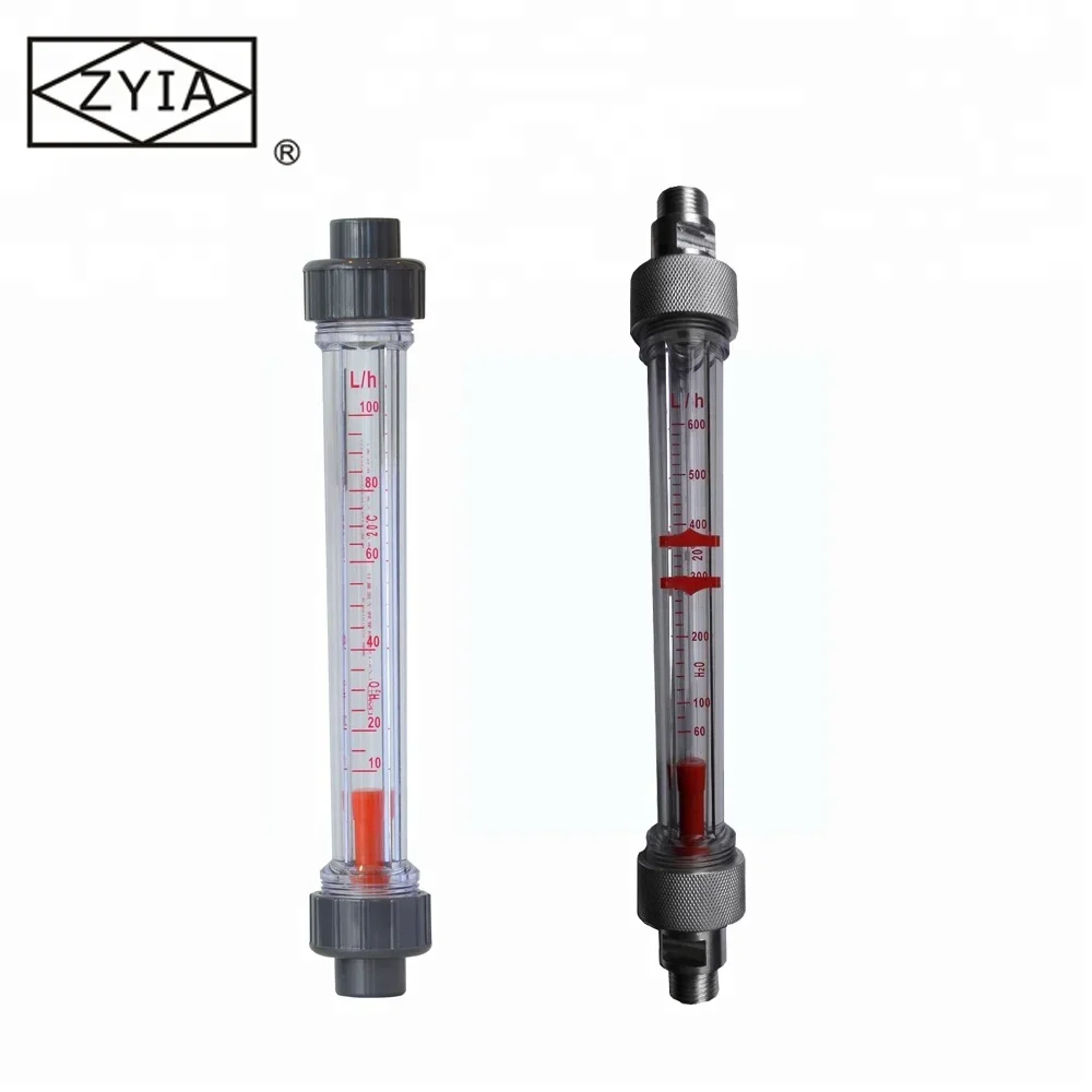 Chemical inline PVC pipe plastic water flowmeter sensor (rotor flowmeter)