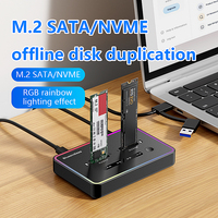 Blueendless M.2 NVMe/M2 sata offline disk duplication Dual-Bay Offline Clone NVME to SATA Docking Station One-Key Offline Clone