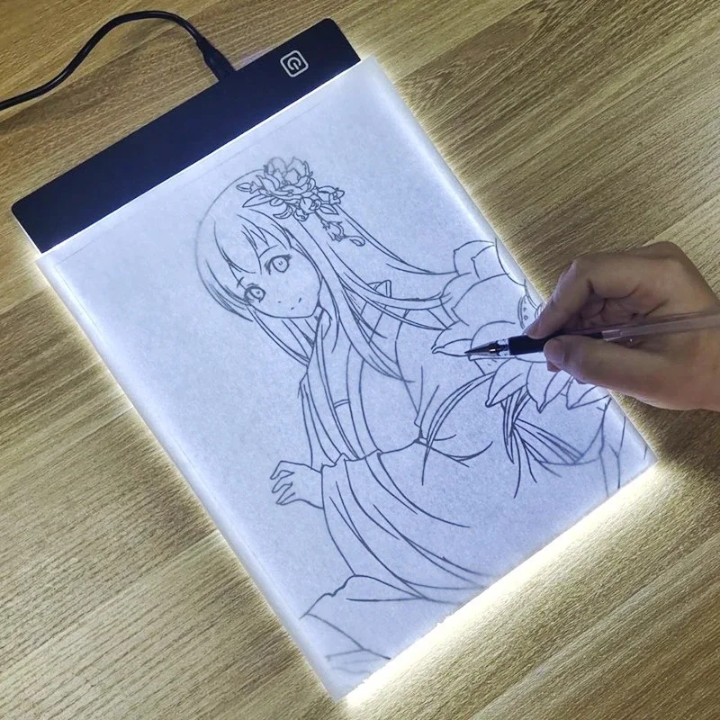 Ultra-Thin Portable LED Light Box Tracer Board Dimmable Art Craft Drawing Copy Pad Painting Educational Toys for Kids Gifts