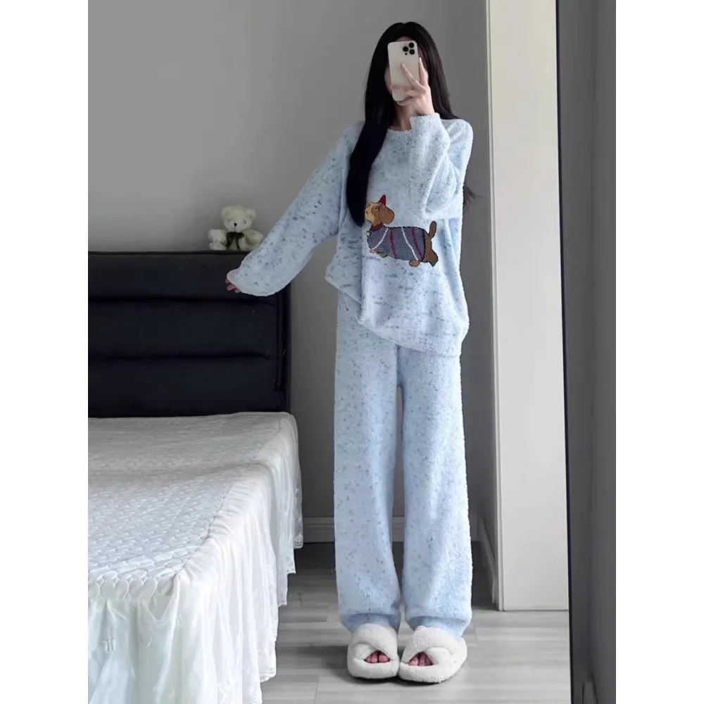 لطيف لينة الكلب الألماني نمط محبوك ثوب النوم الجولة الرقبة المرأة سترة الخريف الشتاء نمط جديد تنوعا طبطب Knitwea #3