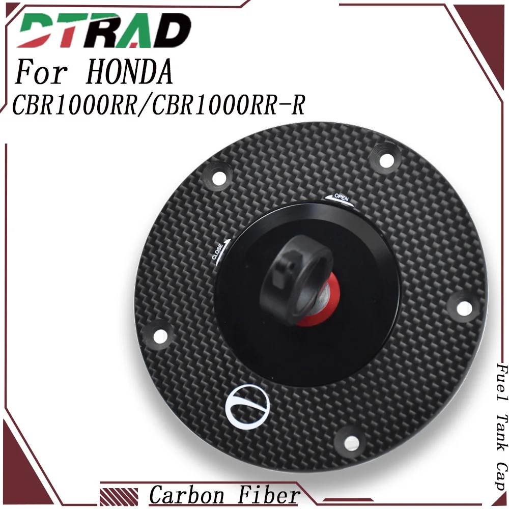 

For HONDA CBR1000RR/SP/SP2 2017-2025 CBR1000RR-R/SP 2020-2025 Carbon Fiber Quick Open Fuel Tank Cap Fast Locking Oil Gas Cover