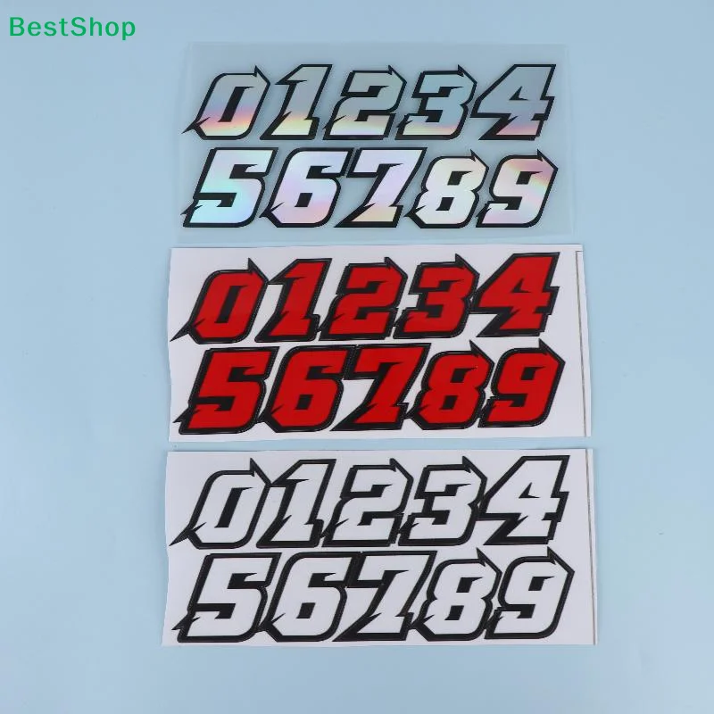 

〔R〕Racing Number Stickers,Waterproof Holographic & Solid Color Number Decals for Dirt Bikes,ATVs,Go-Karts & Motocross