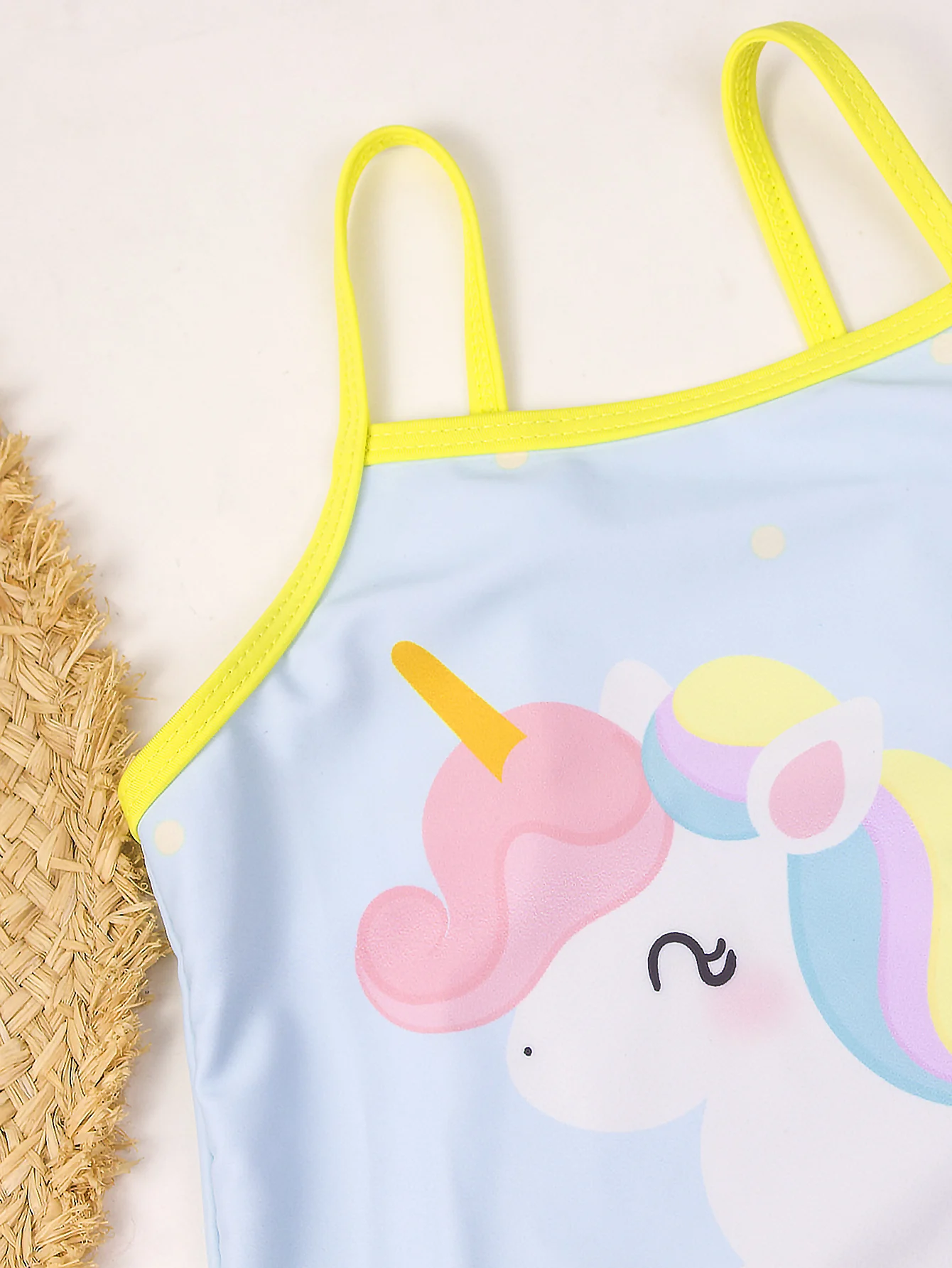 Summer 4-8 Years Outdoor Kids Girls Swimsuit One Piece Swimsuit Unicorn Mermaid Print Children Swimwear Beachwear Bathing Suit